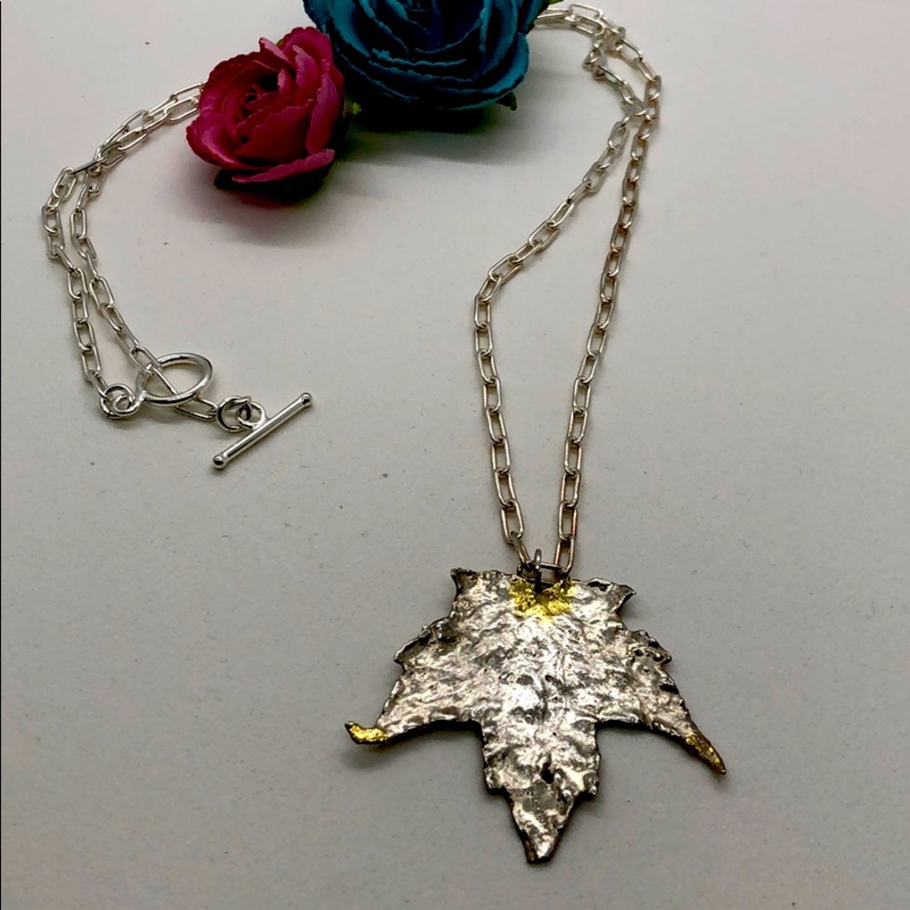 Sterling Silver Leaf Necklace